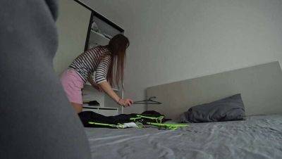 Wife and Friend, Enjoying Themselves on the Bed While Husband Works! Genuine Cheating Action on freefilmz.com