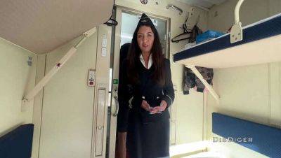 Seduced the Train Conductor: Public Sex with a Teen Stewardess on freefilmz.com