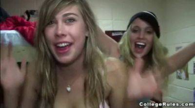Teens get wild at sister Streak's party with softcore and tan lines on freefilmz.com