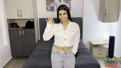 18-Year-Old Latina Virgin Experiences Her First Creampie in a Explicit Casting Couch Encounter on freefilmz.com