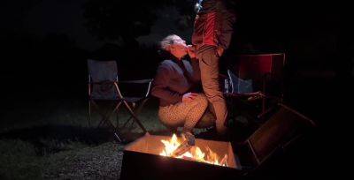 Fucked and creampied wife while camping on freefilmz.com