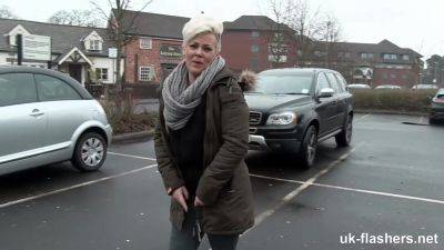 Short Hair British MILF Flashing and Pissing all Over Town for UK-Flashers - Britain on freefilmz.com