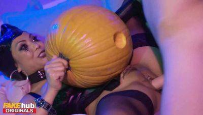 Asian Cutie Polly Pons at College Halloween Party: Pumpkin Pumping & Intimate Encounter - Thailand on freefilmz.com