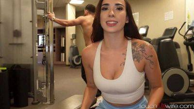 Hot Latin Lady Gaby Ortega Has a X-Rated Encounter at the Hotel Gym on freefilmz.com