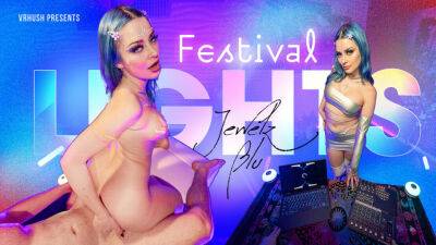 VRHUSH Festival lights with busty babe Jewelz Blu on freefilmz.com