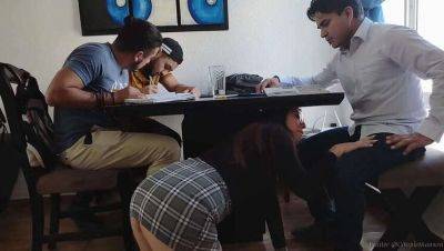 Pupils Exploit Teacher's Arousal for Intense Gangbang (1/2) - Mexico on freefilmz.com