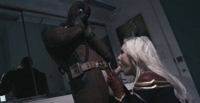 Deadpool tries hot blonde's tight holes after a generous BJ on freefilmz.com