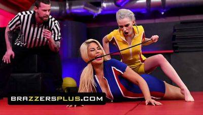 Bridgette B Dominates Kiara Cole in Hot Scissoring Wrestling Match - Brazzers on freefilmz.com